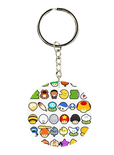 The Double Sided Super Mario Printed Keychain