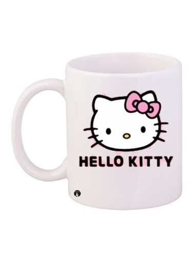 Hello Kitty Printed Coffee Mug White/Black/Pink