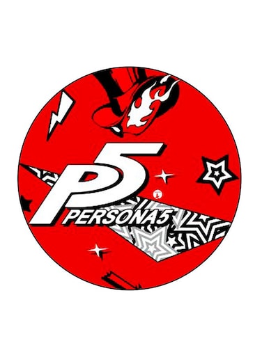 Persona5 Printed Fridge Magnet Black/White/Red 5.5 x 5.5cm