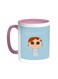 Summer Printed Coffee Mug Pink/White 11ounce