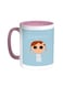 Summer Printed Coffee Mug Pink/White 11ounce
