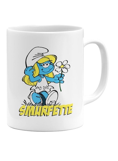 Smurfette Printed Ceramic Mug White