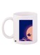 Cartoon Printed Ceramic Coffee Mug White/Blue/Beige 11ounce