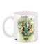 Guitar Printed Coffee Mug White/Green/Blue 11ounce