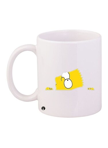 The Simpsons Printed Coffee Mug White/Yellow/Black