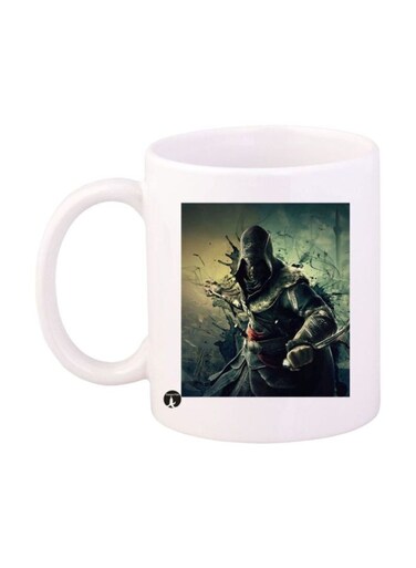 Assassin's Creed Video Game Printed Mug White/Black/Green Standard Size