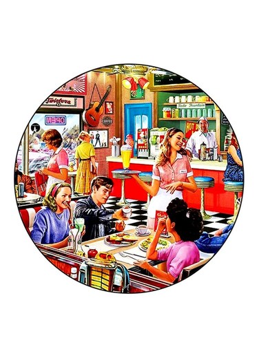 Vintage Art Printed Fridge Magnet Multicolour
