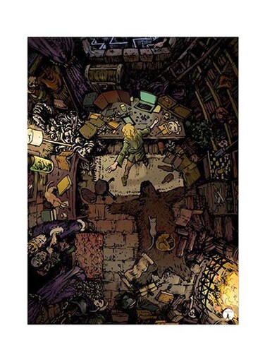 Drawing Metal Plate Poster Multicolour 15 x 20cm