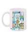 Squidward Tentacles Printed Coffee Mug White/Blue/Brown 11ounce