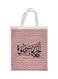 Life Is Sweet Printed Shopping Bag White/Pink