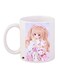 Printed Ceramic Coffee Mug White/Pink/Beige