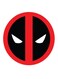 Deadpool Logo Printed Fridge Magnet Tacks Red/Black/White