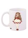 Girl With Teddy Bear Printed Coffee Mug White/Brown/Red