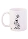 Wolf Printed Coffee Mug White/Black 11ounce
