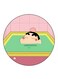 Anime Shin Chan Printed Fridge Magnet Round Multicolour