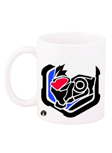 The Video Game Overwatch Design Mug White/Black/Blue 12ounce