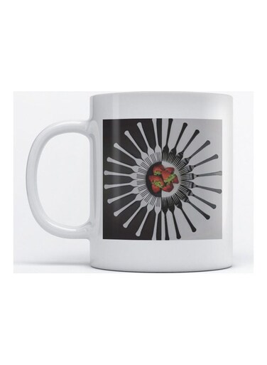 Mug Strawberry for Coffee and Tea White