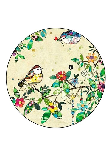 Birds Printed Fridge Magnet Multicolour