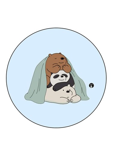 We Bare Bears Printed Fridge Magnet Multicolour