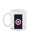 Captain America Printed Mug White/Blue/Red Standard Size