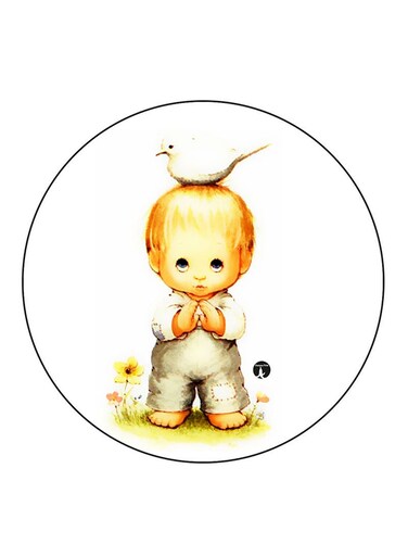 Boy Printed Fridge Magnet Multicolour