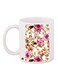 Flowers Printed Coffee Mug White/Pink/Brown 11ounce