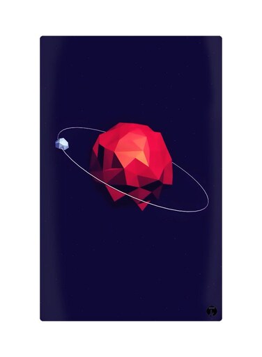 Printed Fridge Magnet Blue/Red 8.5x0.4x5.5cm