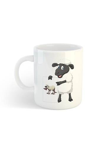 Eid Al-Adha Sheep Printed Mug White
