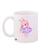 Cartoon Girl Printed Coffee Mug White/Pink/Blue 11ounce