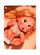 Little Girl Themed Metallic Plate Gold/Beige/White 20x15cm