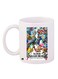 Cartoon Printed Coffee Mug White/Pink/Blue 11ounce