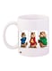 Alvin And The Chipmunks Printed Coffee Mug White/Red/Green 11ounce