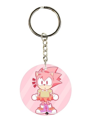Double Sided Sonic Printed Keychain