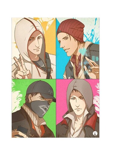 Multiple Video Games Metal Plate Poster Multicolour 15x20cm