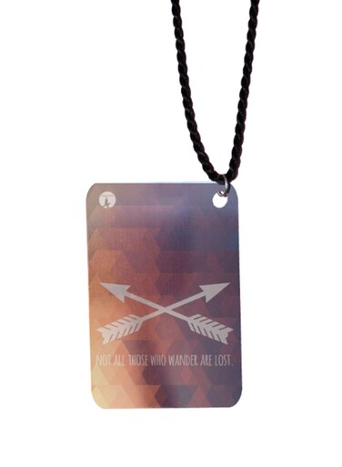English Phrases Printed Car Mirror Pendant