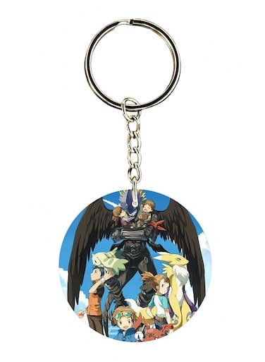 Anime Digimon Double Side Printed Keychain