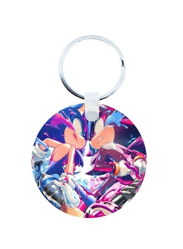 Sonic Printed Keychain Pink/Purple/Blue