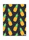 Pineapples Metal Plate Poster Green/Yellow/Black 15 x 20cm