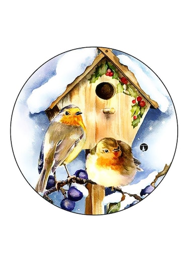 Birds Printed Fridge Magnet Multicolour