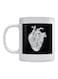 Heart Printed Ceramic Mug White/Black
