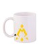 Digimon Printed Mug White/Yellow 12ounce