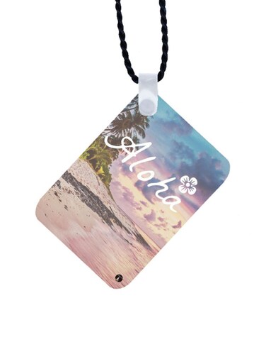 English Phrases Printed Car Mirror Pendant