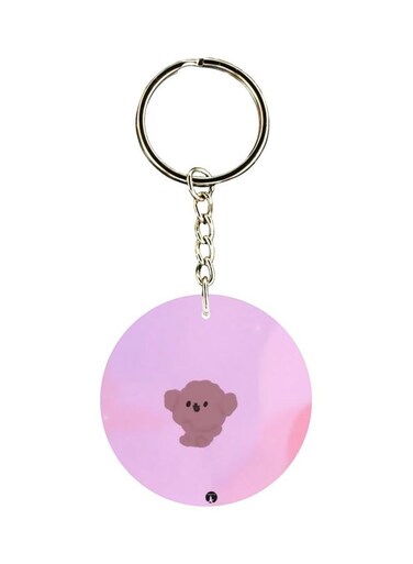 Cartoon Printed Double Sided Keychain