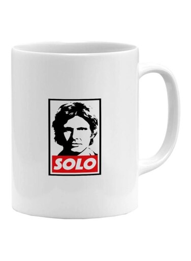 Hans Solo Printed Coffee Mug White/Black/Red