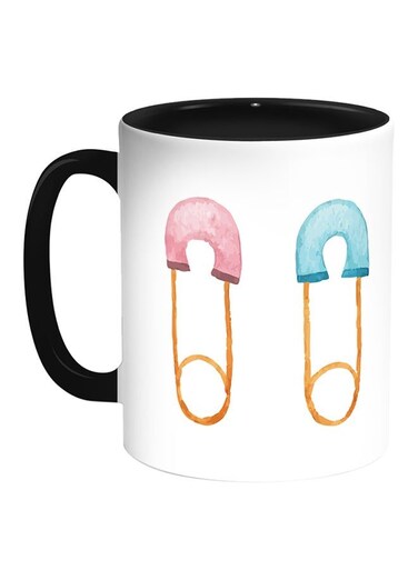 Baby Pin Printed Coffee Mug White/Black 11ounce