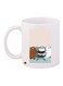 Cartoon Printed Coffee Mug White/Brown/Black 11ounce