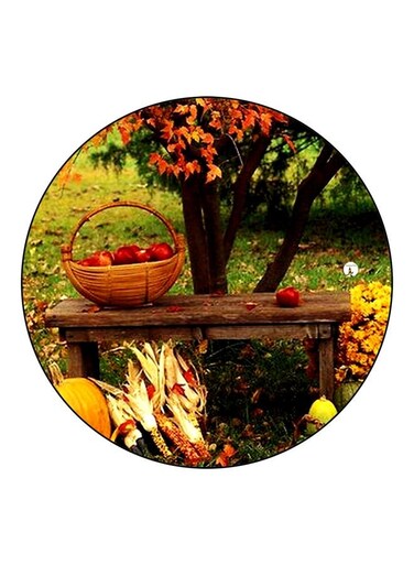 Garden Printed Fridge Magnet Green/Brown/Red 5.5cm