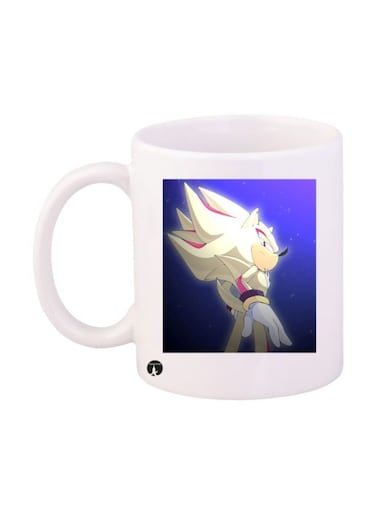 Sonic Video Game Printed Mug White/Blue/Pink Standard Size