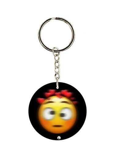 Double Sided Emoji Printed Keychain