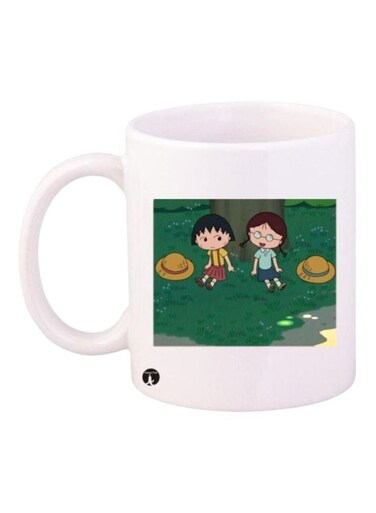 Chibi Maruko Chan Printed Mug Black/Beige/Green